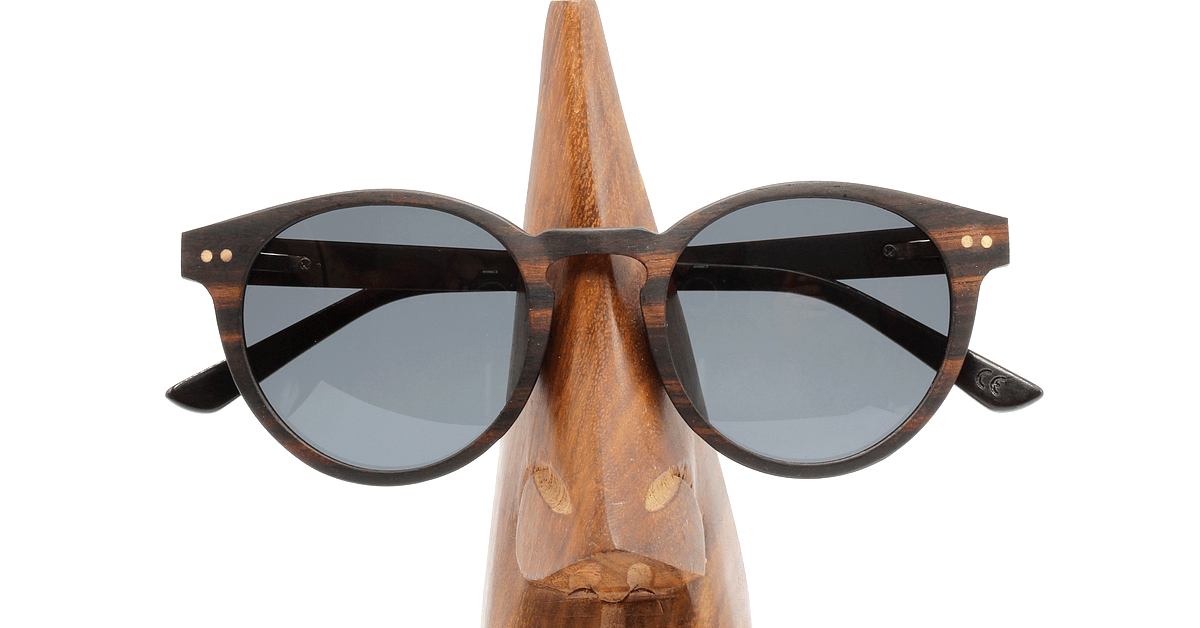 MAYA Holz Sonnenbrille aus Ebenholz. Filigran und doch robust. Größe: M - Unisex: für Damen und Herren ⚥.	