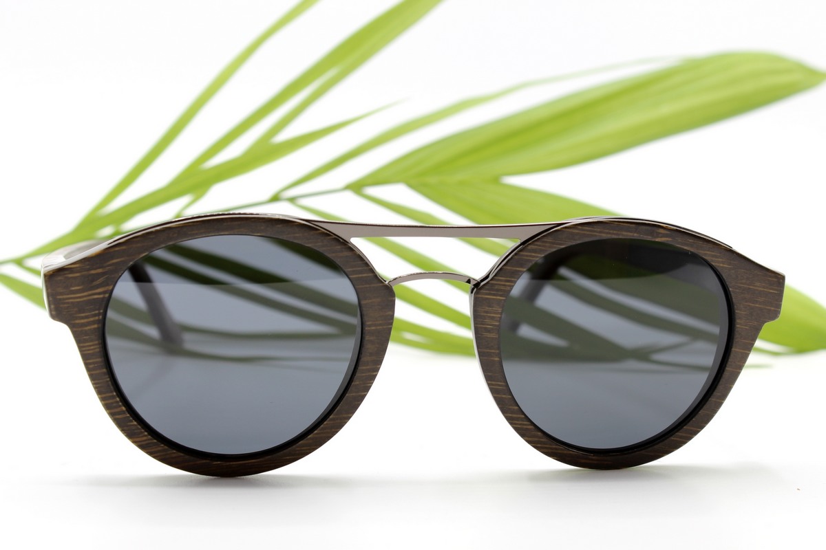 Holz Sonnenbrille Damen VALDA Bambus Model2019 Neu Wooden Sunglasses Bamboo 2
