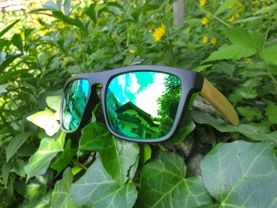 Upcycling Sonnenbrille SHADE #2 - Bambus Edition (Schwarz)