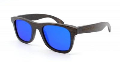 KALEA SLIM "Blau" Bambus Sonnenbrille