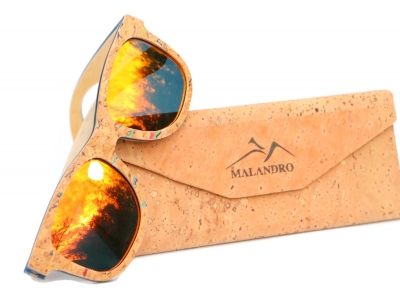 MALIO Kork & Bambus Sonnenbrille "Rot"