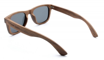 LIKO Walnut Wood Sunglasses "Blue"