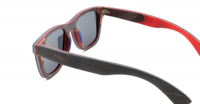 KALEA Skateboard Wood Sunglasses #1 "Red"