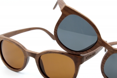 KEOLA (Walnussholz) Sonnenbrille "Schwarz"