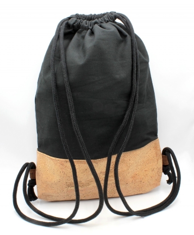 Cork backpack | Sports bag "Black" (Stoffalex special edition)