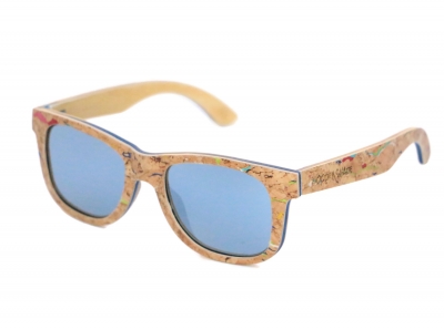 MALIO Kork & Bambus Sonnenbrille "Silber"