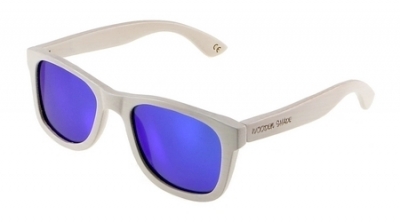 LIKO (WHITE EDITION) "Blue" - Bamboo Sunglasses