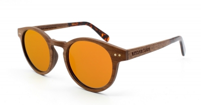 MAYA Walnut Wood Sunglasses "Orange"