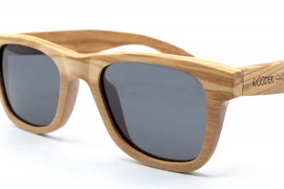 LIKO (SLIM) Olive Wood Sunglasses "Black"