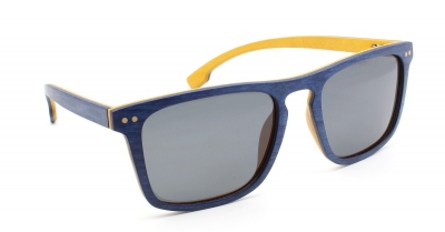 WOODBROOK Skateboard Wood "Blue | Yellow Edition" Sunglasses