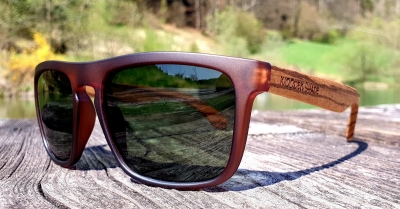 Upcycling Sonnenbrille SHADE #1 - Zebrano Holz Edition