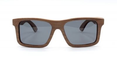 LONO "Schwarz" - Walnuss Holz Sonnenbrille