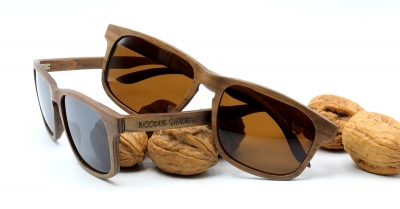 WOODBROOK "Schwarz" - Walnussholz Sonnenbrille