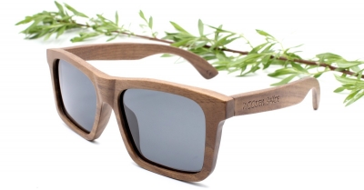 LONO (Special Edition) "Schwarz" - Walnuss Holz Sonnenbrille