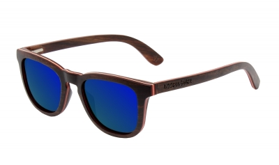 AMITA "Blue" Skateboard Wood Sunglasses