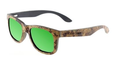 MALIO (Kork) Skateboard Holz Sonnenbrille "Grün"