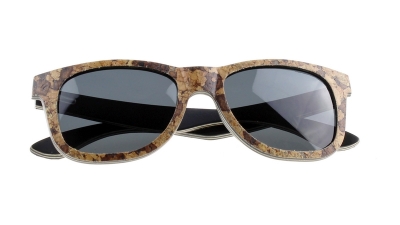 MALIO (Cork) Skateboard Wood Sunglasses "Black"