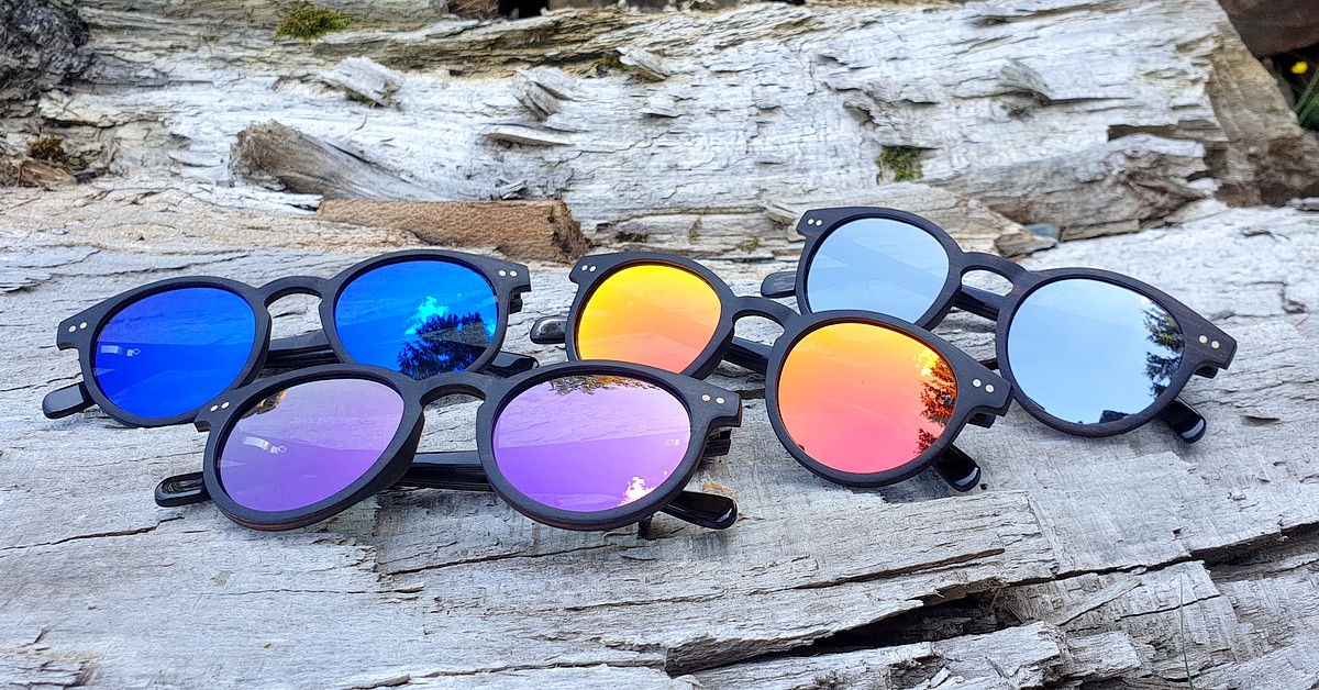 Sonnenbrille Damen UV400 mit Kristalldekor Blau