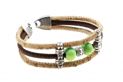 cork bracelet #1 "green"