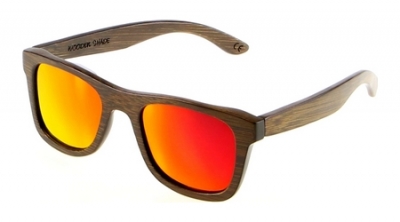 KALEA SLIM "Rot" Bambus Sonnenbrille