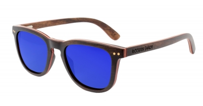 AMITA V2 "Blue" Skateboard Wood Sunglasses