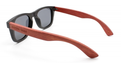 LIKO (Black / Red) Bamboo Sunglasses "Black"