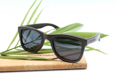 LIKO "Schwarz" - Bambus Sonnenbrille