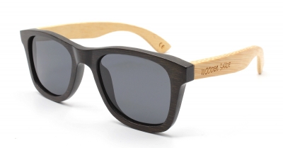 LIKO (Black / Natural) Bambus Sonnenbrille "Schwarz"