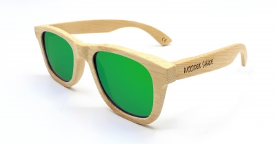 LIKO (Natural) Bamboo Sunglasses "Green"