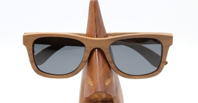 KALEA Walnut Wood Sunglasses "Black"