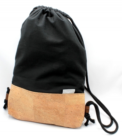 Cork backpack | Sports bag "Black" (Stoffalex special edition)