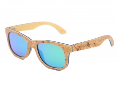 MALIO Kork & Bambus Sonnenbrille "Grün"