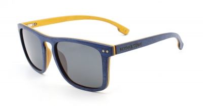 WOODBROOK Skateboard Wood "Blue | Yellow Edition" Sunglasses