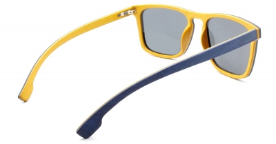 WOODBROOK Skateboard Wood "Blue | Yellow Edition" Sunglasses