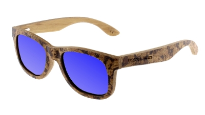 MALIO (Cork) Bamboo Sunglasses "Blue"