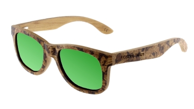 MALIO (Cork) Bamboo Sunglasses "Green"
