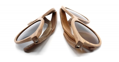 SIVA Walnut Wood Sunglasses "Black"