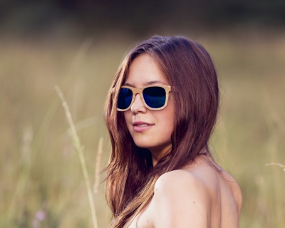 KALEA (Kalama Edition) "Blue" - Zebra Wood Sunglasses