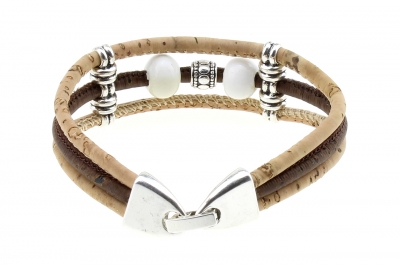 cork bracelet #1 "white"
