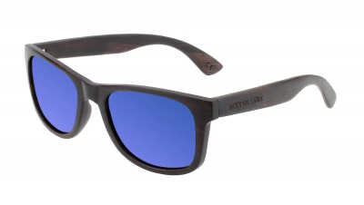 LIKO Ebony Wood Sunglasses "Blue"