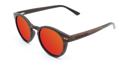 MAYA Ebenholz Sonnenbrille "Rot"