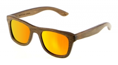 KALEA SLIM "Orange" Bambus Sonnenbrille