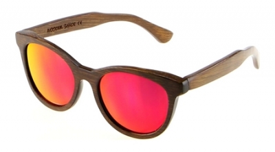 SIVA "Rot" Bambus Sonnenbrille