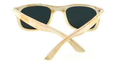 KALEA (White Vintage Edition) "Black" - Bamboo Sunglasses