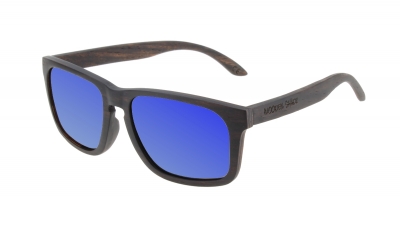 WOODBROOK "Blue" - Ebony Wood Sunglasses