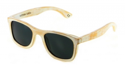 KALEA (White Vintage Edition) "Black" - Bamboo Sunglasses