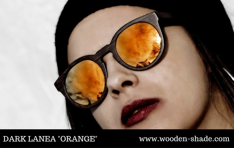 DARK LANEA ORANGE wooden shade bambus holz sonnenbrille tirol vegan handarbeit