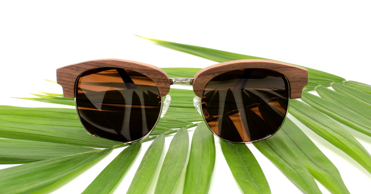 Clubmaster Style | Holz Sonnenbrille 