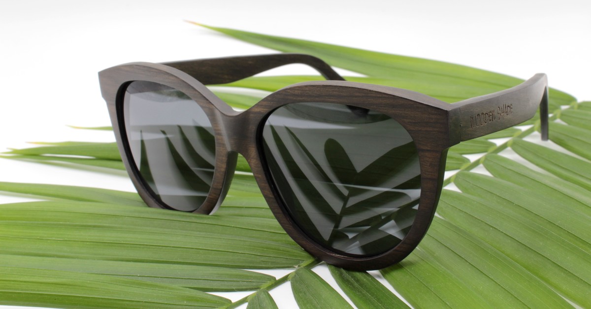 Birkenholz Sonnenbrille Damen Dunkel Schwarz | WOODEN SHADE Sunglasses