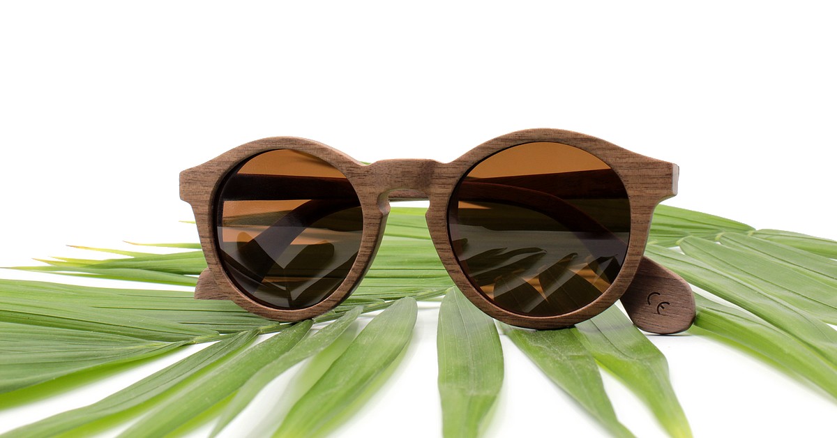 Walnuss Holz Sonnenbrille "CARIBA" für Damen & Herren | Braun getönt | WOODEN SHADE Sunglasses